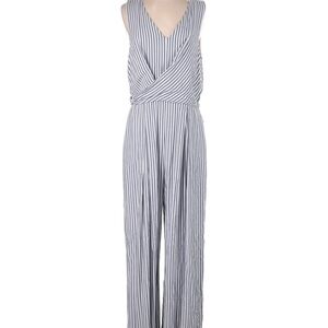 a new day Navy and White Striped Sleeveless Jumpsuit